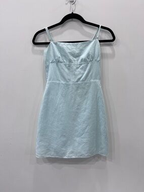 Aritzia Sunday Best Linen Mini Dress XS Spaghetti Strap Summer Dress